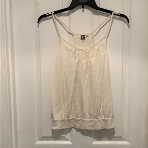 Roxy cream racer back tank
